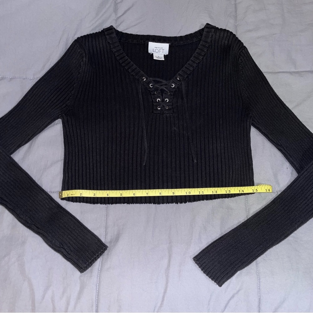 LOFT Crop Ribbed Sweater - Picture 7 of 12